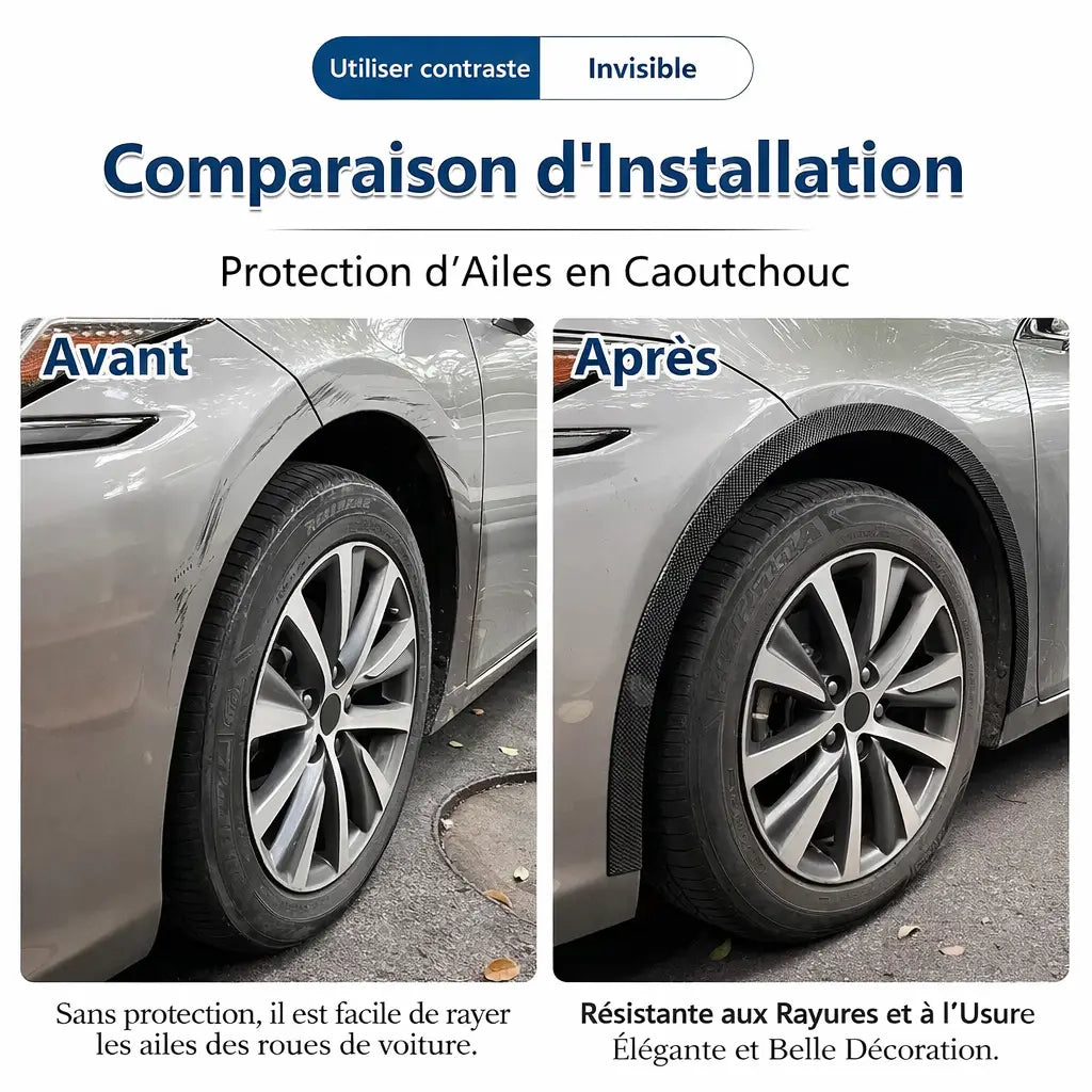 Protections de passage de roue effet fibre de carbone – 3 mètres