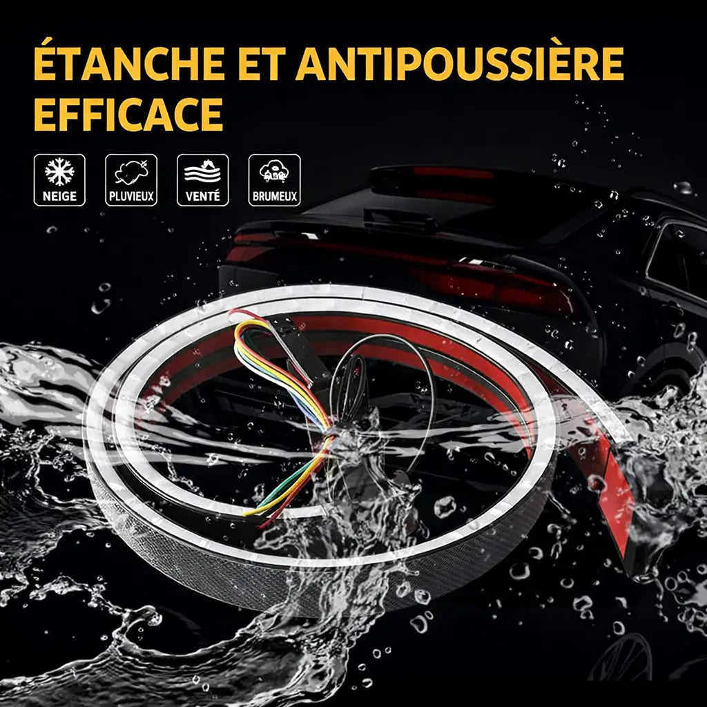 Bande lumineuse LED effet fibre de carbone – Sport, luxe et installation facile