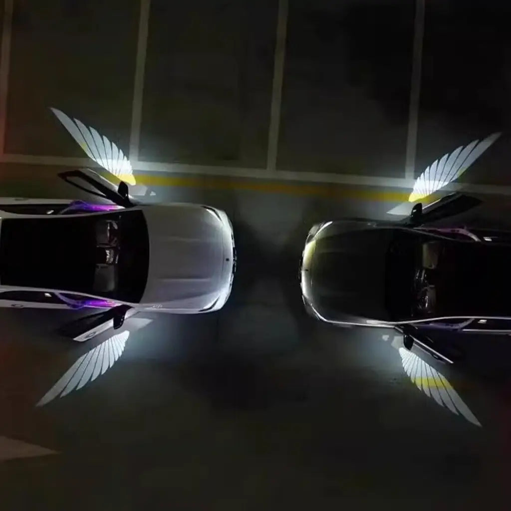 Lumières de Bienvenue en Forme d’Ailes d’Ange pour Voiture